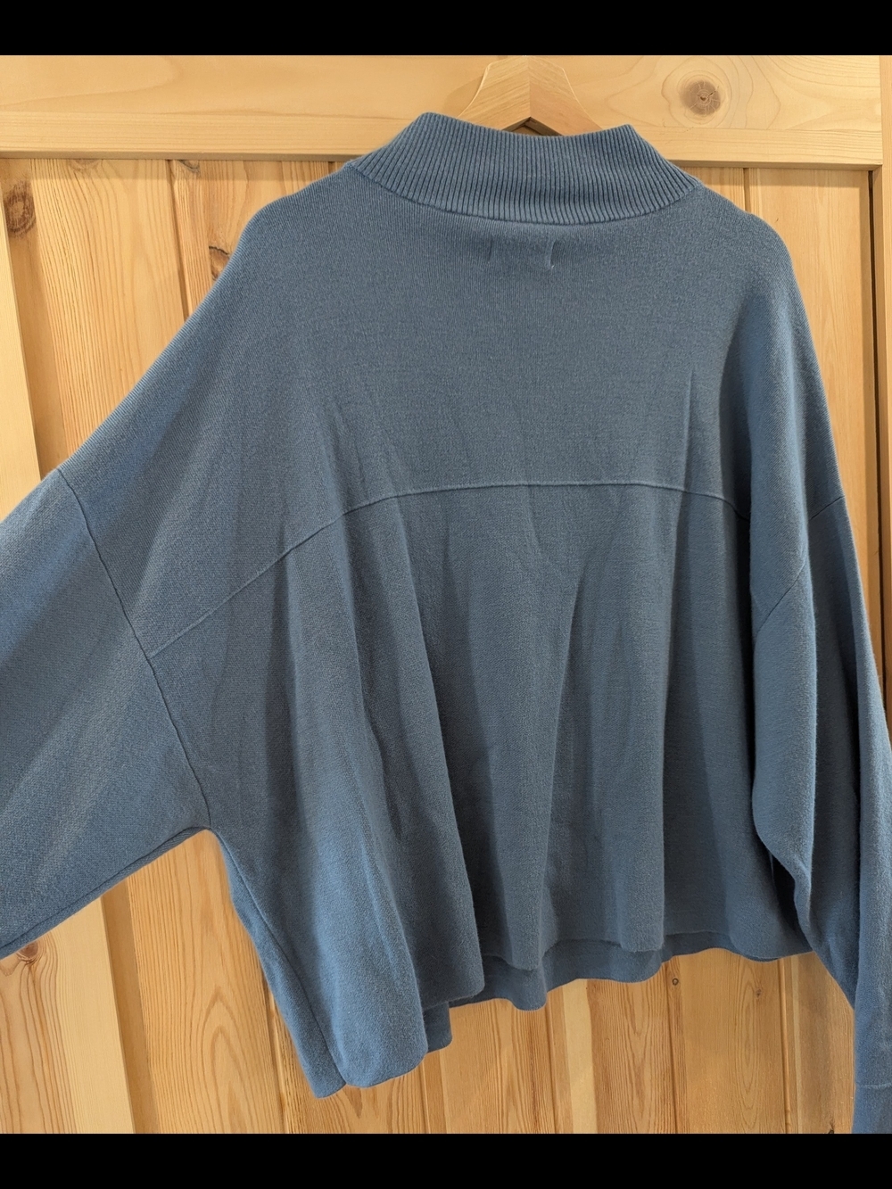 2/$40 Hudson North Blue Quarter Zip Cashmere Blend Sweater - Picture 4 of 8